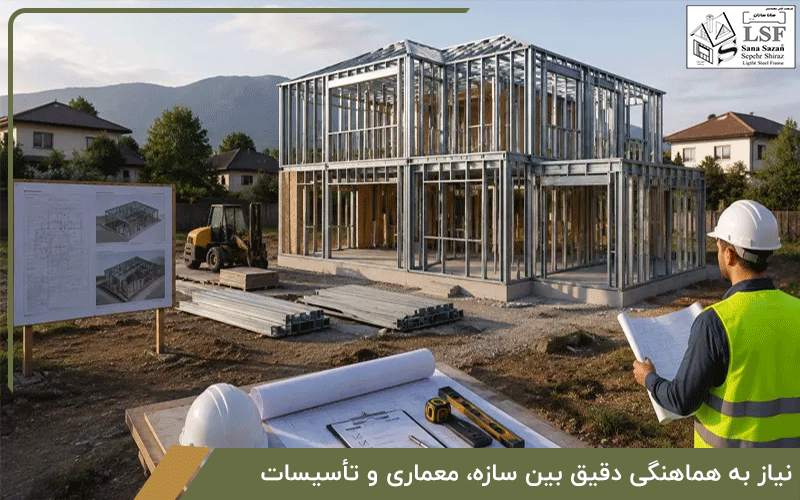 نیاز به هماهنگی دقیق بین سازه، معماری و تأسیسات